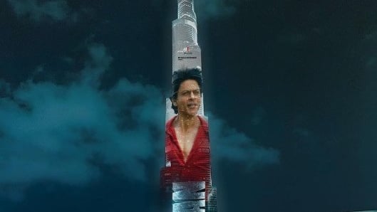 <div class="paragraphs"><p>Promotion of Shah Rukh Khan starrer Jawan on Dubai's Burj Khalifa. (Source: Instagram account of Shah Rukh Khan)</p></div>